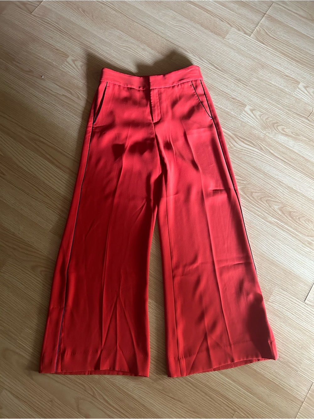 Banana Republic Red Orange Wide Leg Dress Pants Women’s 4